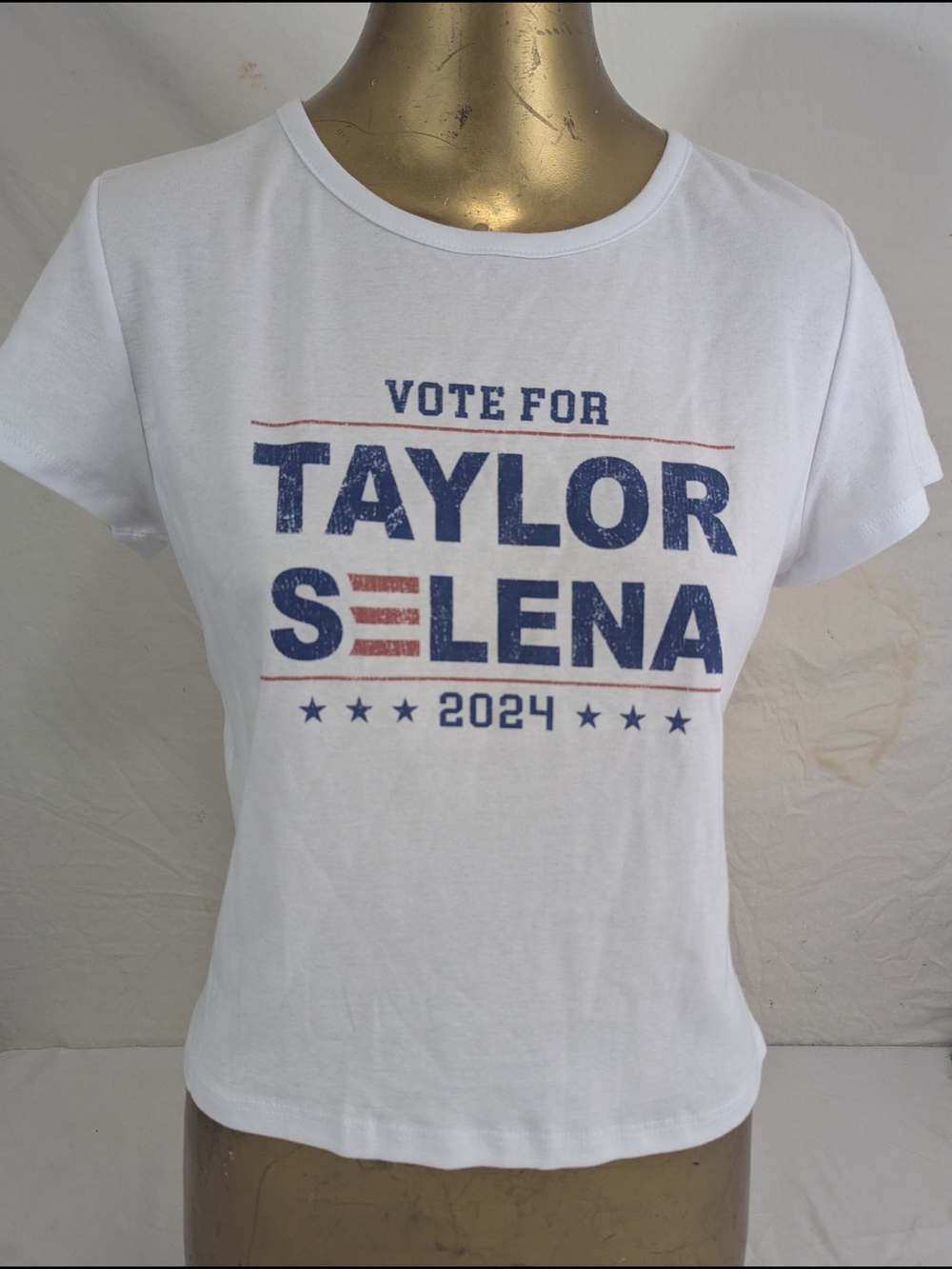 Vote for Taylor Selena 2024 Woman's White T-shirt Size XXL